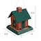 North States Industries North States Log Cabin Wild Bird 1 lb Plastic Hopper Bird Feeder 4 ports 9083W - alternate 3